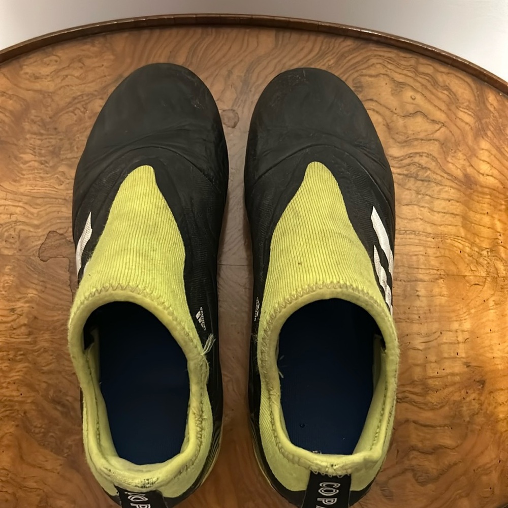 Adidas Copa cleats in black and neon yellow 5.5Y